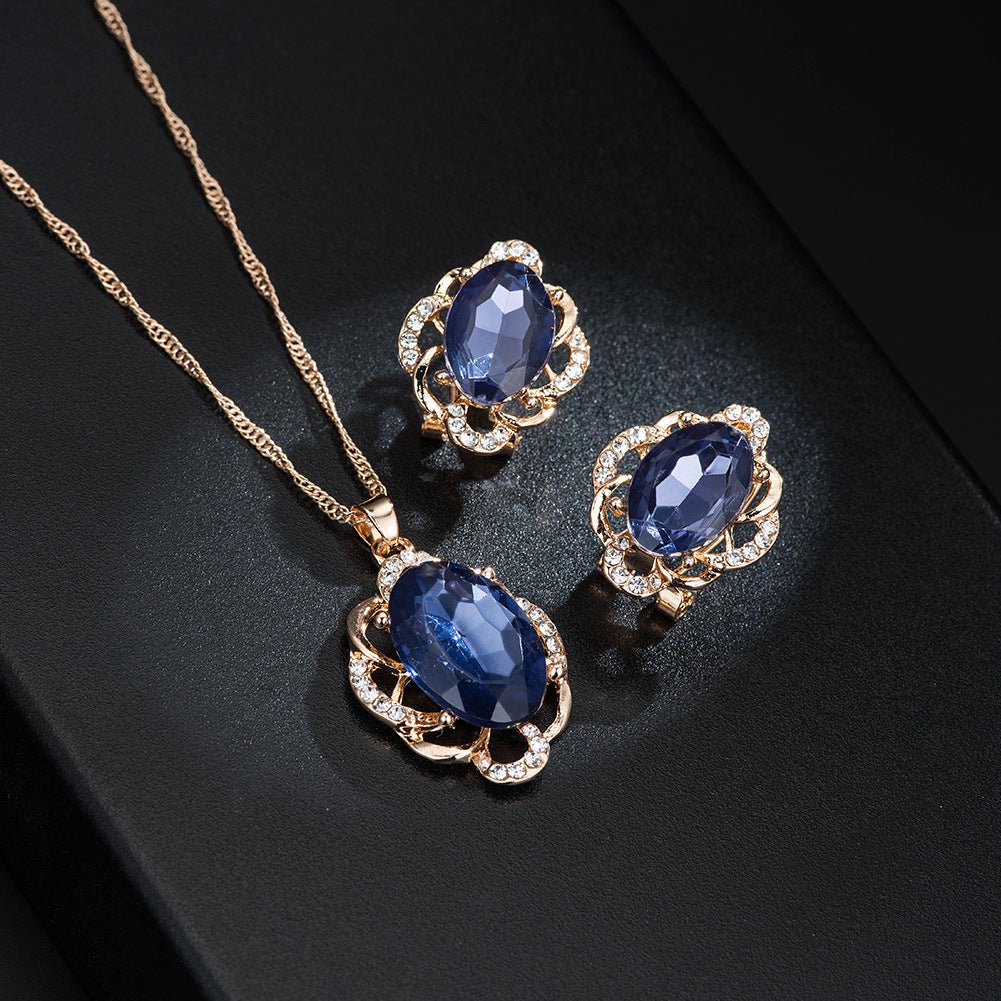 Peacock Opal Bridal Jewelry Set - Luzilly Bridal & Apparel