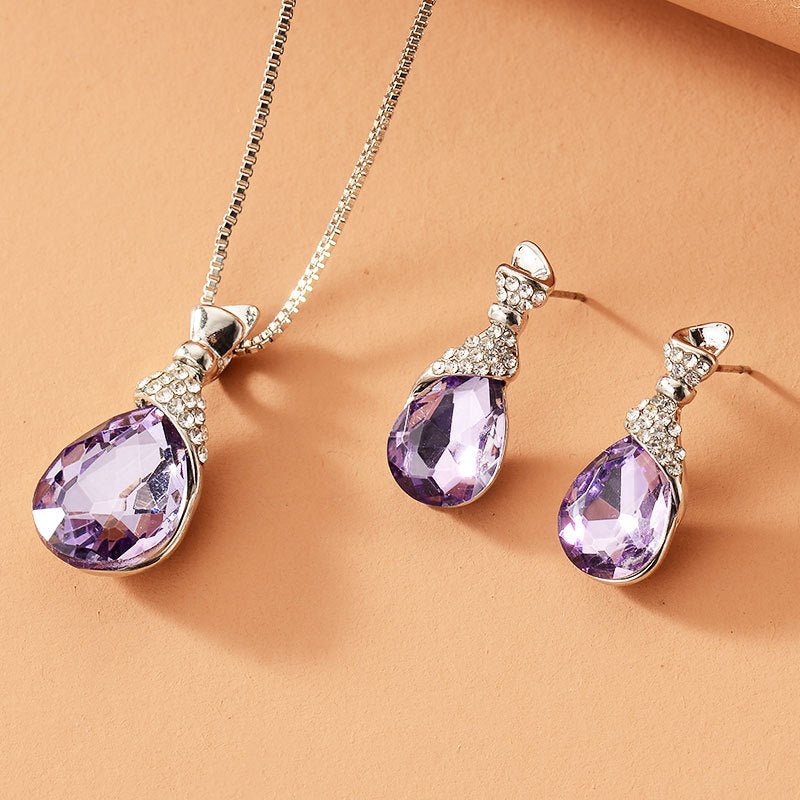 Peacock Opal Bridal Jewelry Set - Luzilly Bridal & Apparel