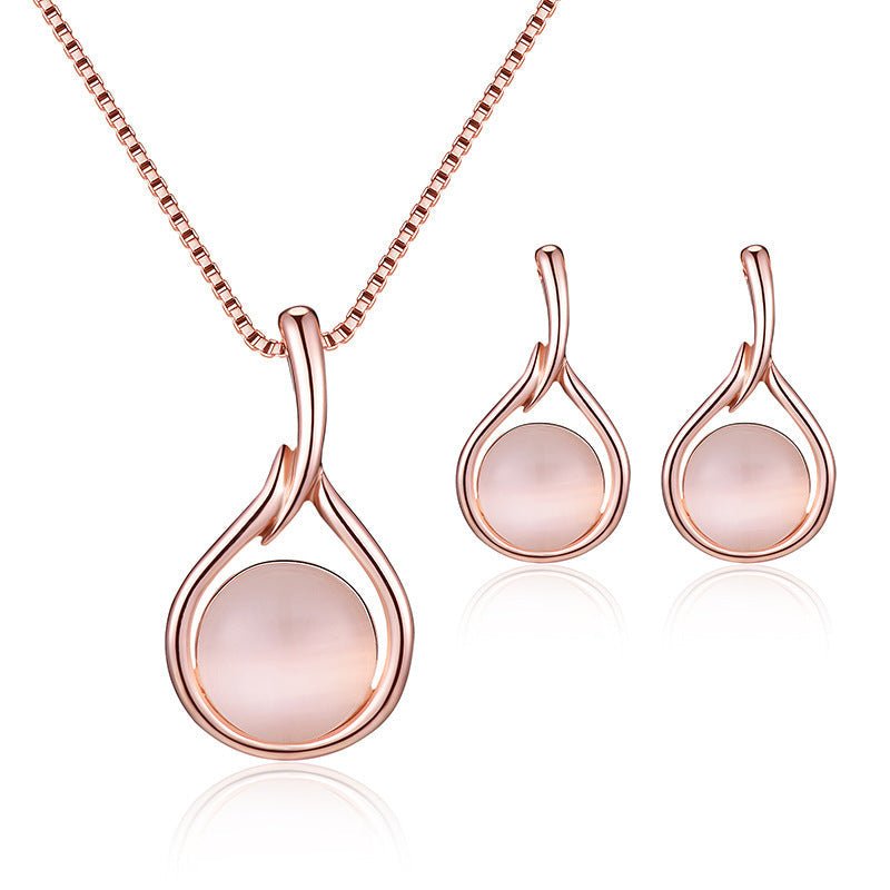 Peacock Opal Bridal Jewelry Set - Luzilly Bridal & Apparel
