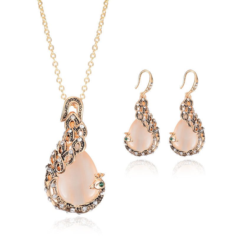 Peacock Opal Bridal Jewelry Set - Luzilly Bridal & Apparel
