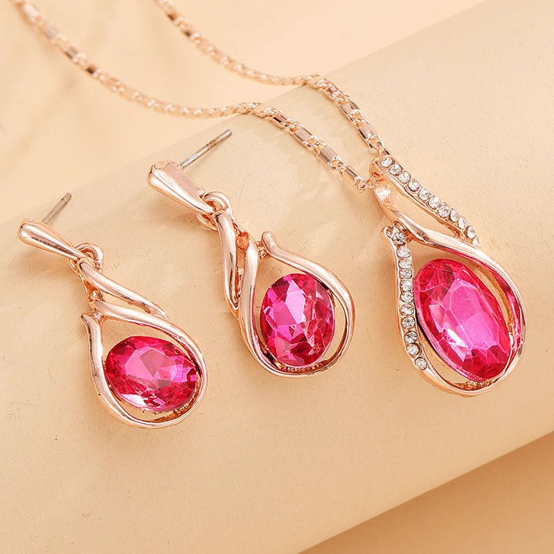 Peacock Opal Bridal Jewelry Set - Luzilly Bridal & Apparel