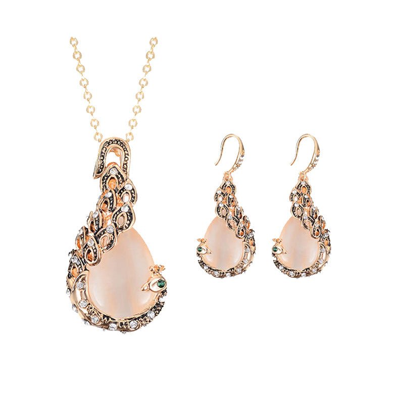 Peacock Opal Bridal Jewelry Set - Luzilly Bridal & Apparel
