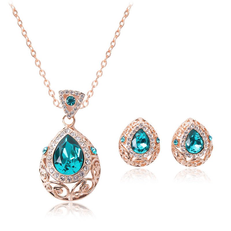Peacock Opal Bridal Jewelry Set - Luzilly Bridal & Apparel