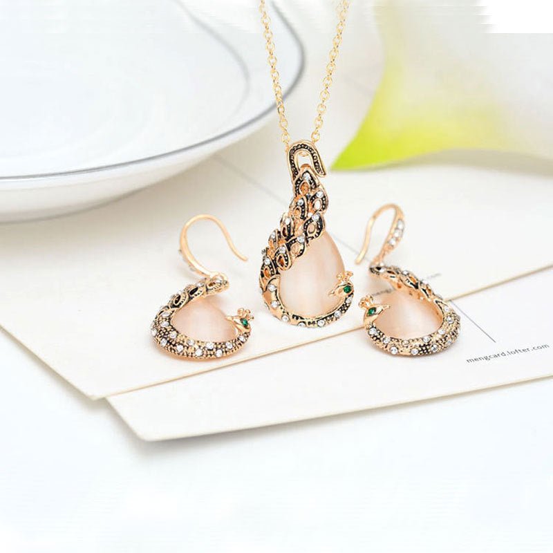 Peacock Opal Bridal Jewelry Set - Luzilly Bridal & Apparel