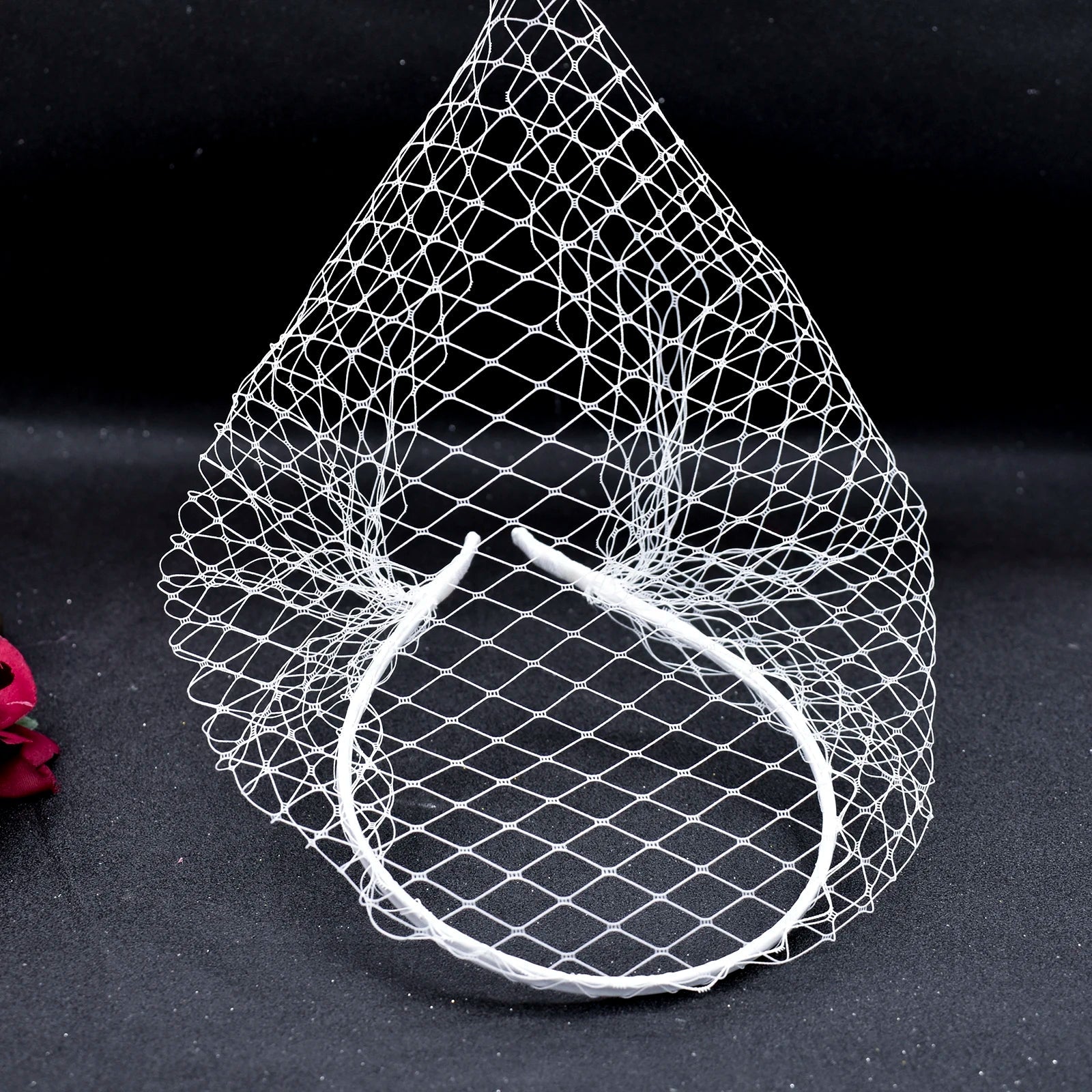 Pearl Beaded Birdcage Wedding Veil - Luzilly Bridal & Apparel
