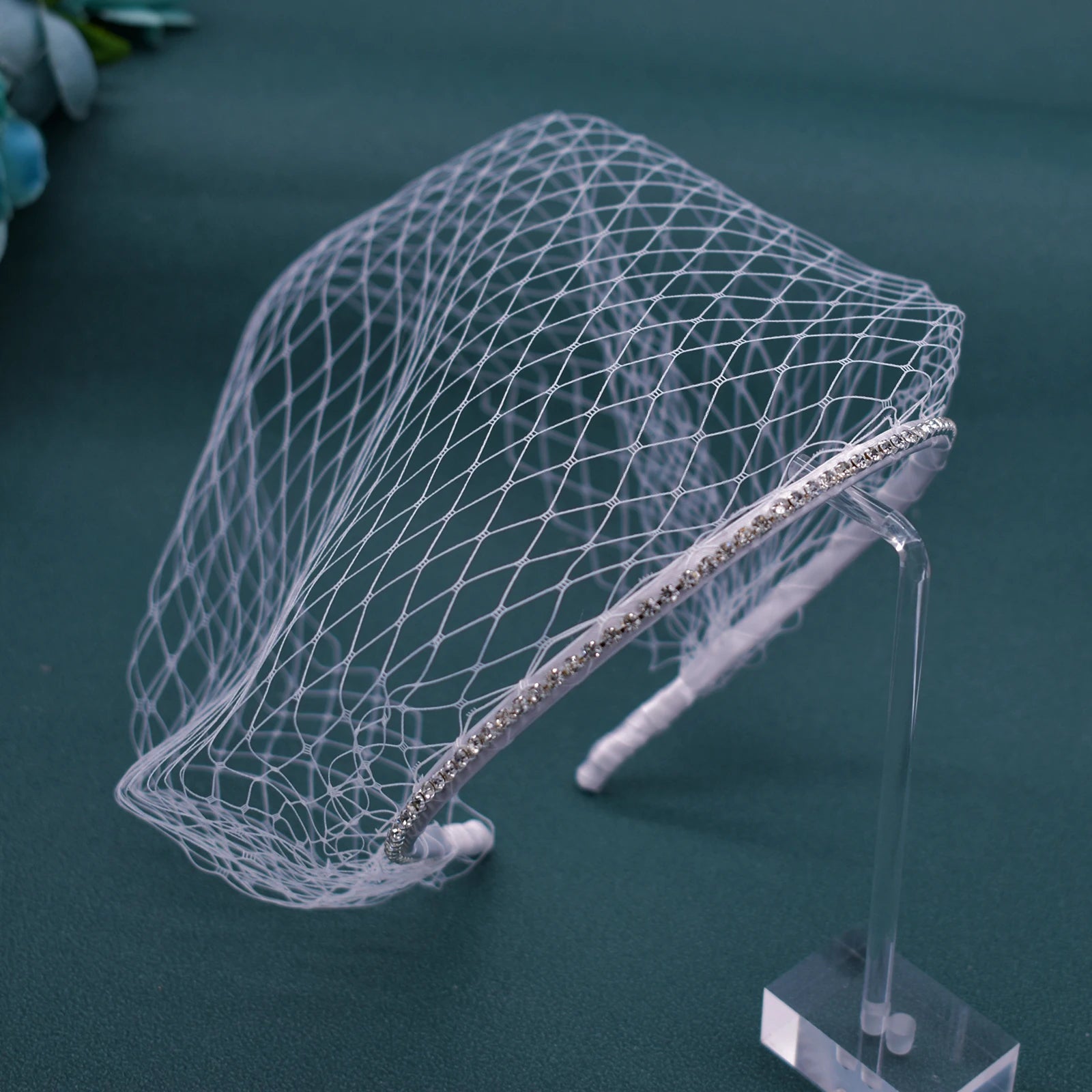 Pearl Beaded Birdcage Wedding Veil - Luzilly Bridal & Apparel