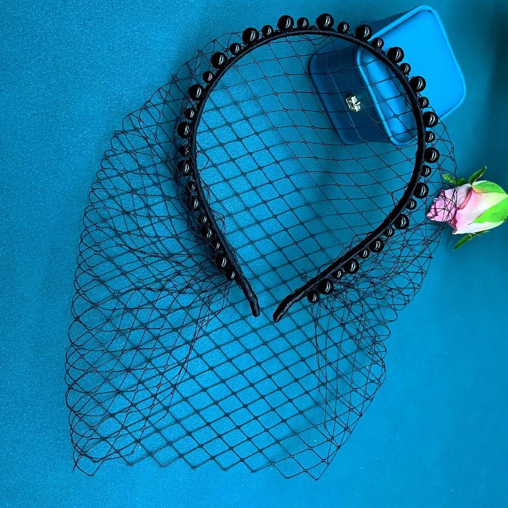 Pearl Beaded Birdcage Wedding Veil - Luzilly Bridal & Apparel