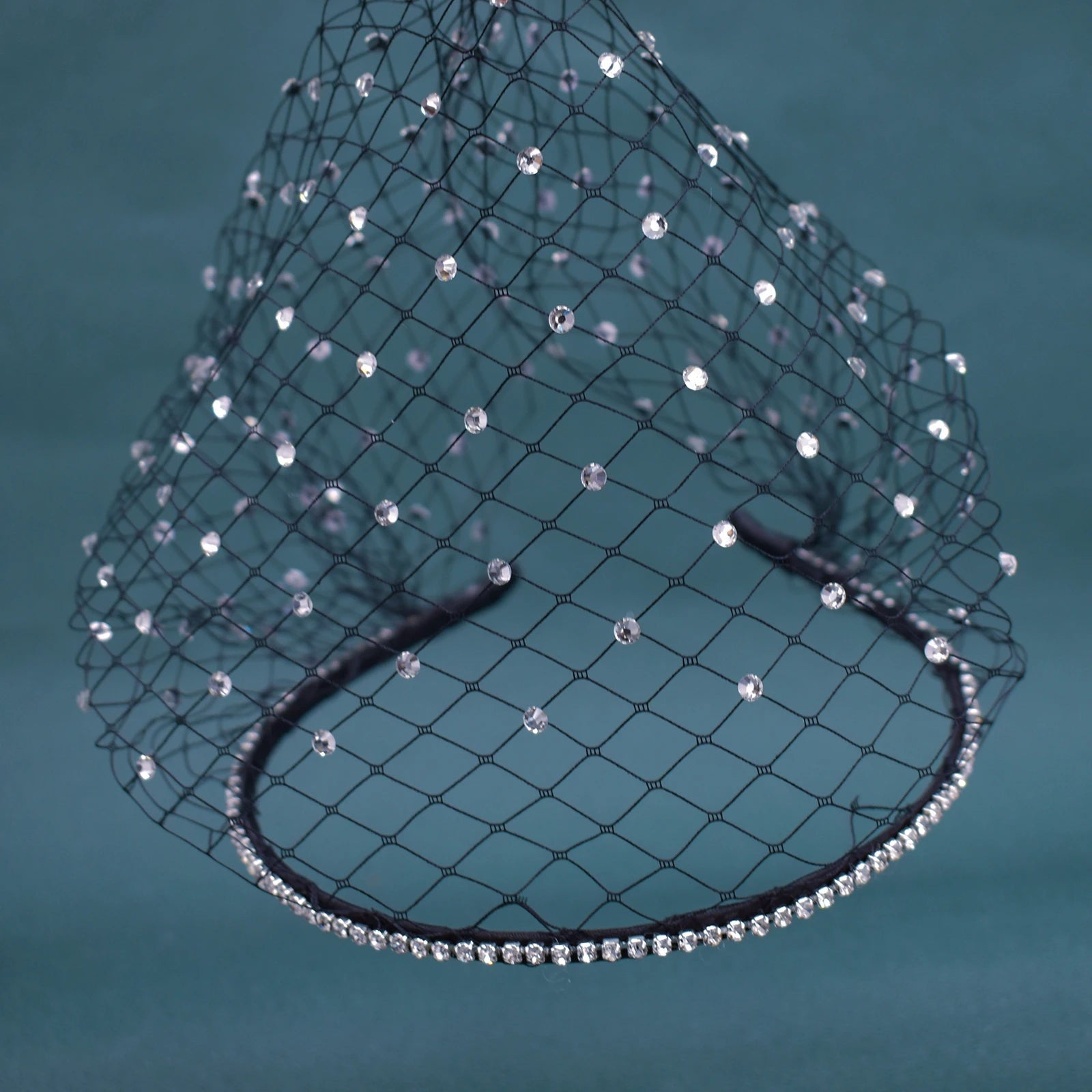 Pearl Beaded Birdcage Wedding Veil - Luzilly Bridal & Apparel
