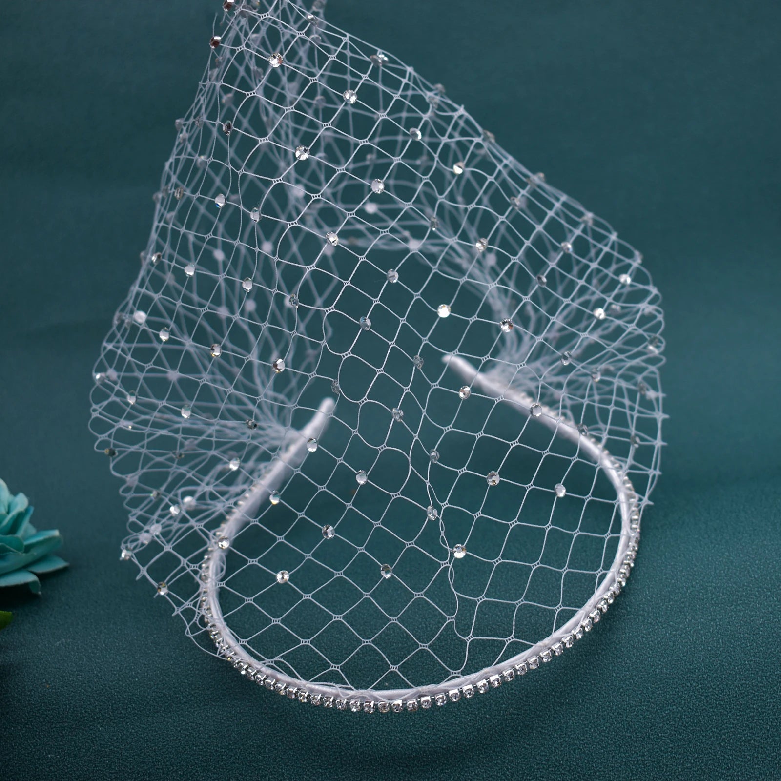 Pearl Beaded Birdcage Wedding Veil - Luzilly Bridal & Apparel