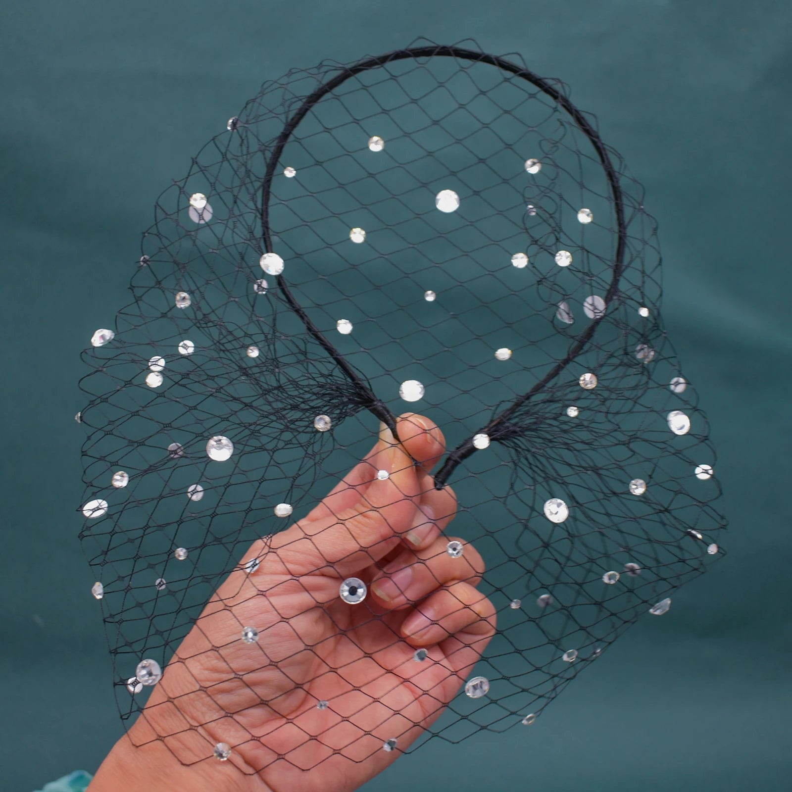 Pearl Beaded Birdcage Wedding Veil - Luzilly Bridal & Apparel