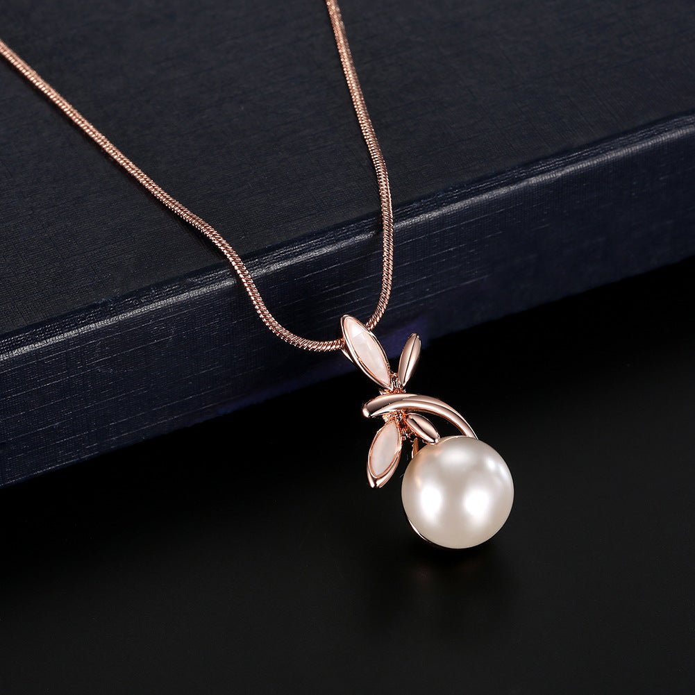 Pearl Bridal Necklace & Earring Set - Luzilly Bridal & Apparel
