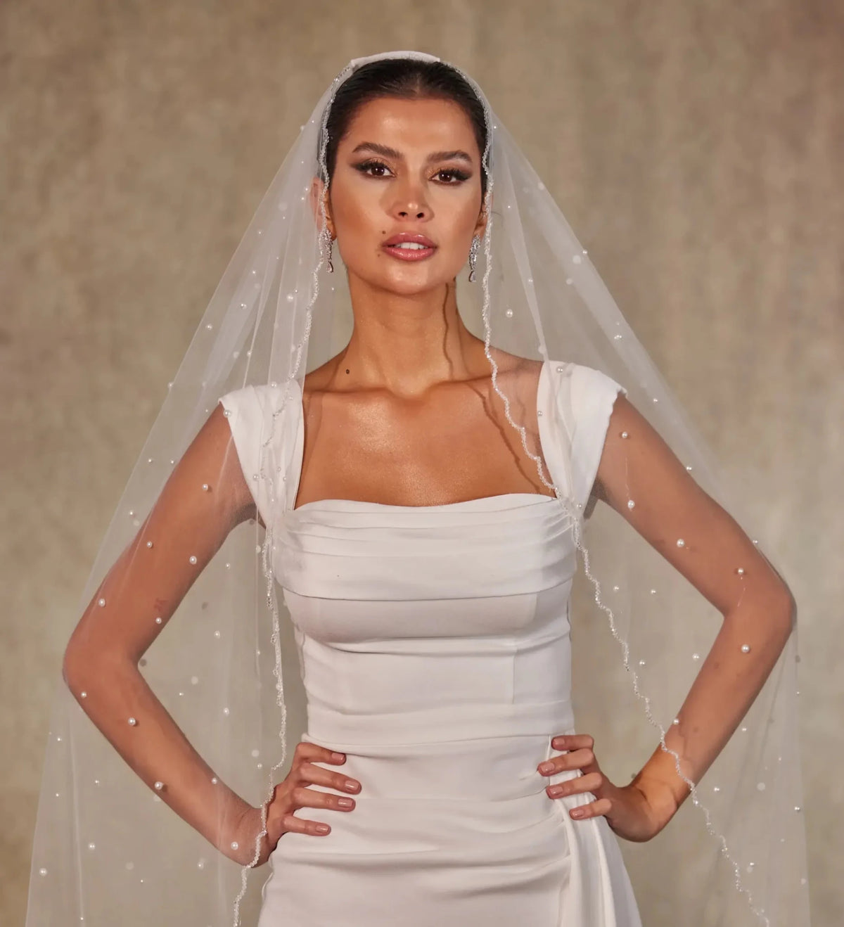 Pearl Cathedral Wedding Veil - Luzilly Bridal & Apparel
