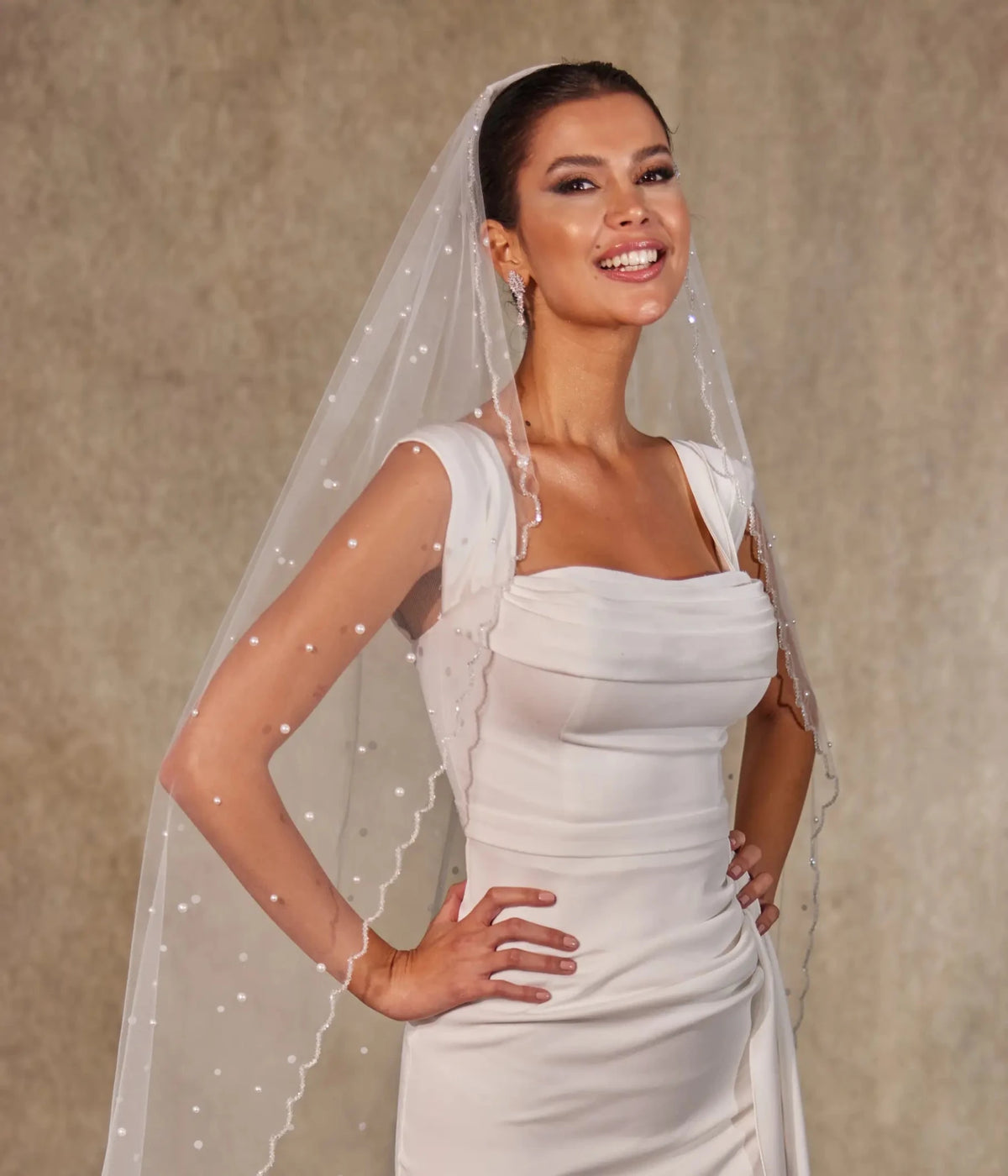Pearl Cathedral Wedding Veil - Luzilly Bridal & Apparel