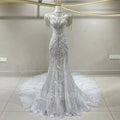 Pearl Corset Mermaid Wedding Gown with Removable Neckline - Luzilly Bridal & Apparel