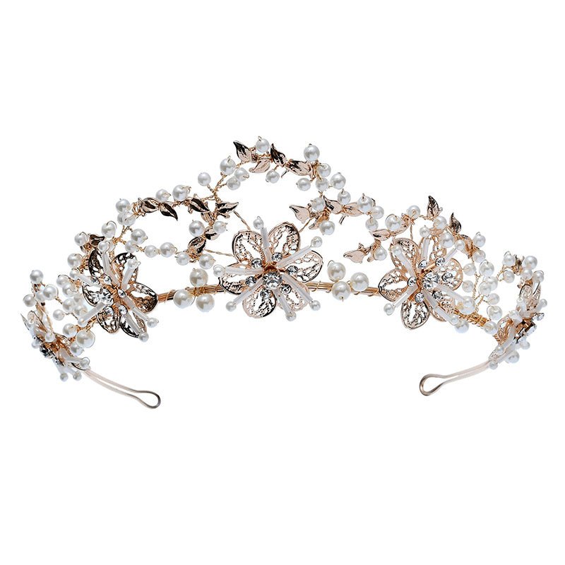 Pearl & Crystal Bridal Crown - Luzilly Bridal & Apparel