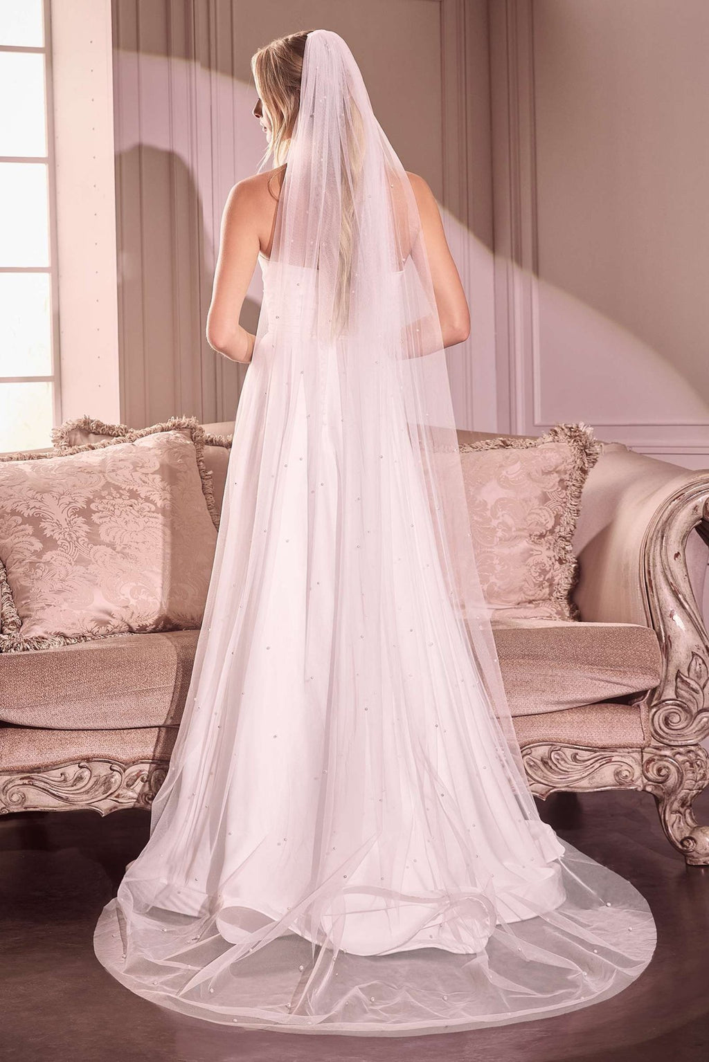 Pearl Drops Chapel Veil - Luzilly Bridal & Apparel