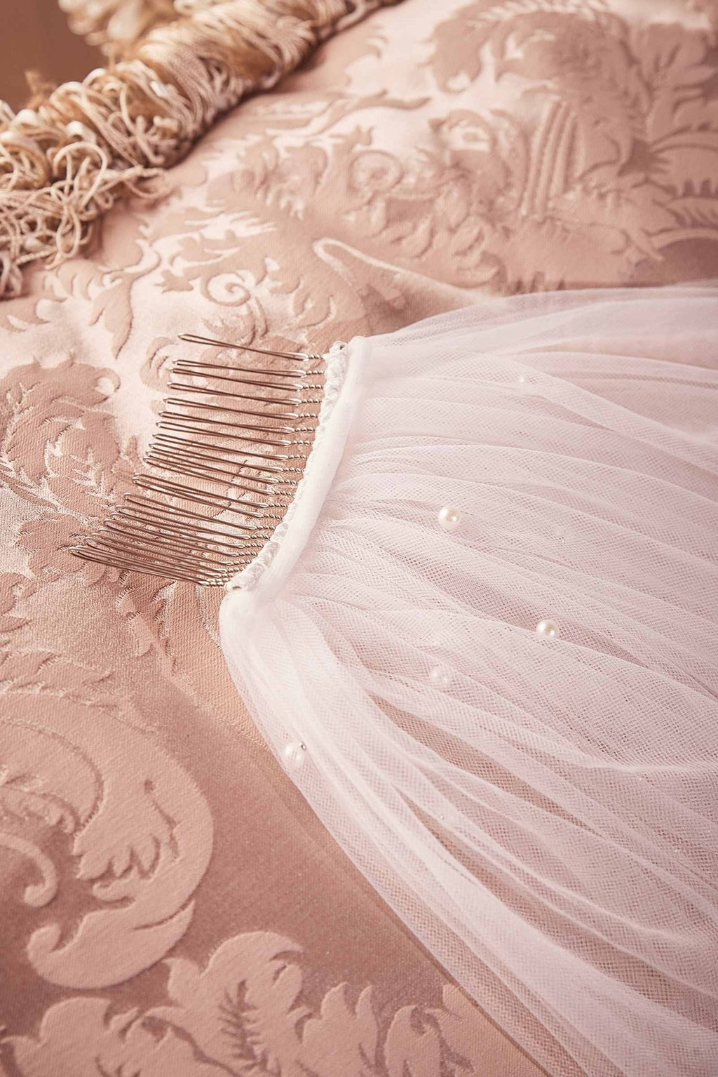 Pearl Drops Chapel Veil - Luzilly Bridal & Apparel