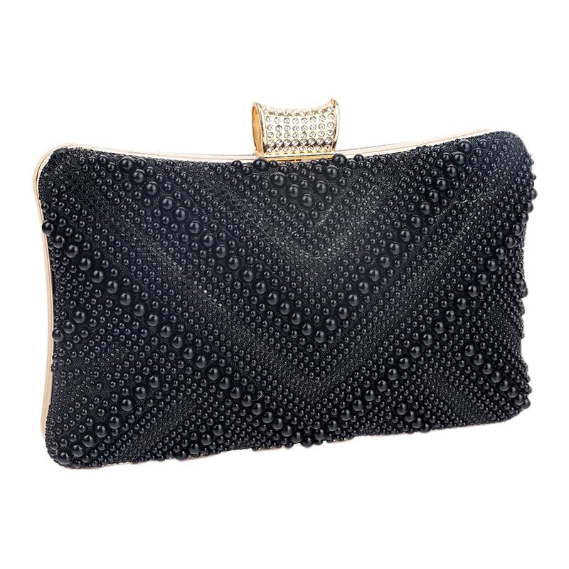 Pearl Envelope Bridal Clutch with Chain - Luzilly Bridal & Apparel