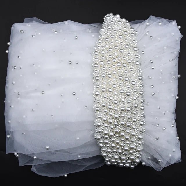 Pearl Hair Band Bridal Veils Extra Long Royal Cathedral Length Veil Wedding Veils with Comb Wedding Hair Accessories - Luzilly Bridal & Apparel