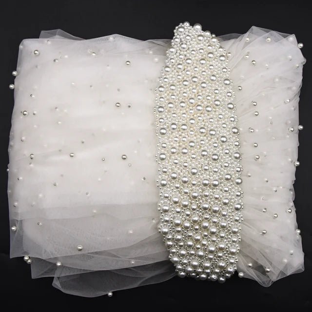Pearl Hair Band Bridal Veils Extra Long Royal Cathedral Length Veil Wedding Veils with Comb Wedding Hair Accessories - Luzilly Bridal & Apparel
