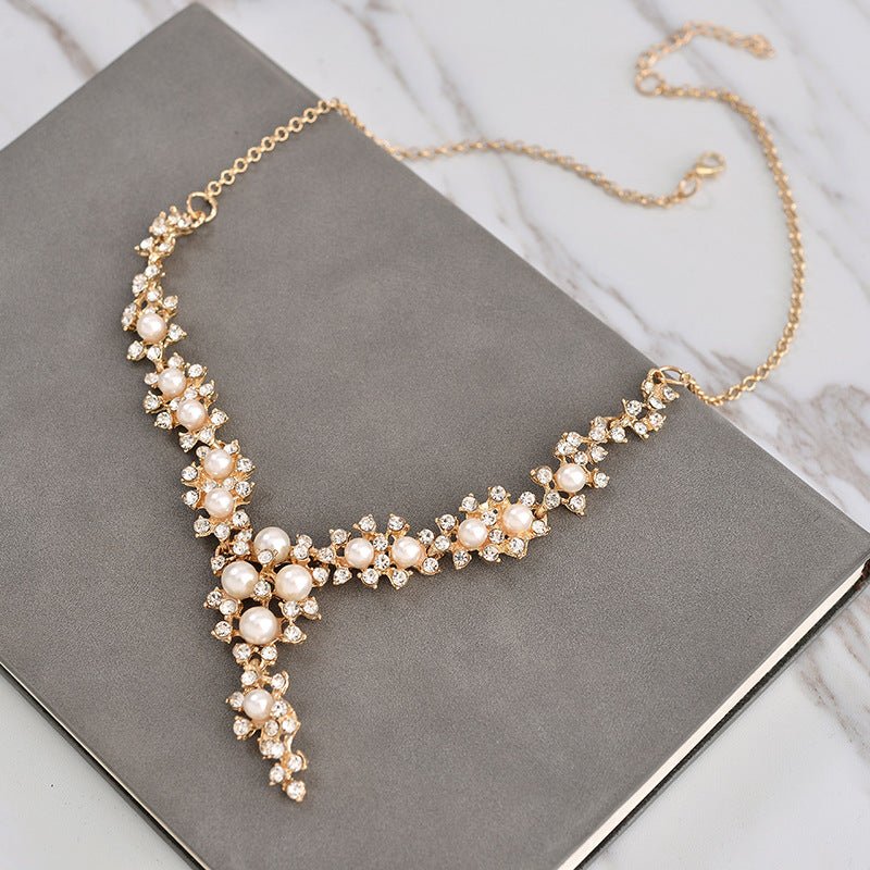 Pearl & Rhinestone Bridal Jewelry Set - Luzilly Bridal & Apparel