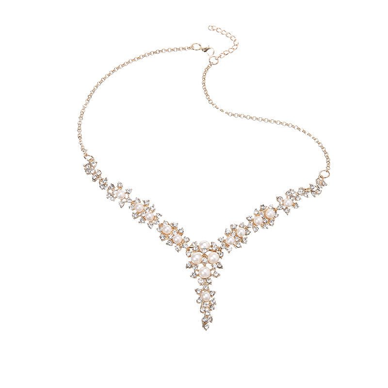 Pearl & Rhinestone Bridal Jewelry Set - Luzilly Bridal & Apparel