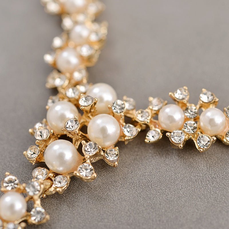 Pearl & Rhinestone Bridal Jewelry Set - Luzilly Bridal & Apparel