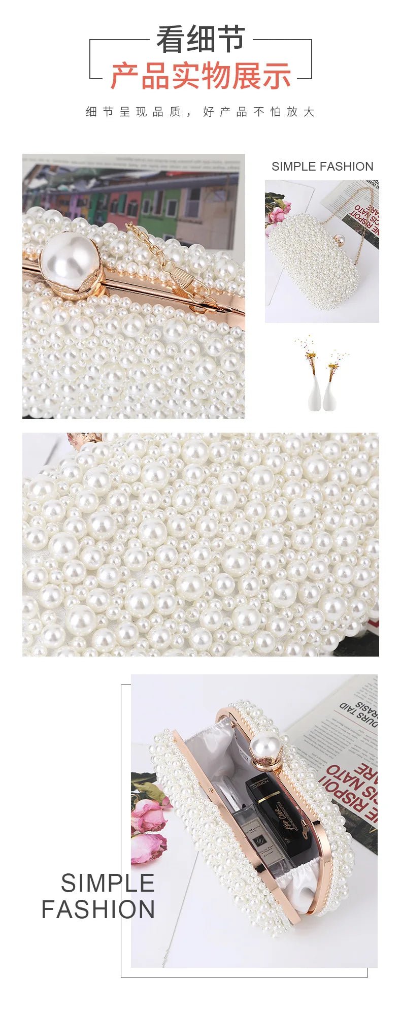 Pearl Square Evening Crossbody - Luzilly Bridal & Apparel