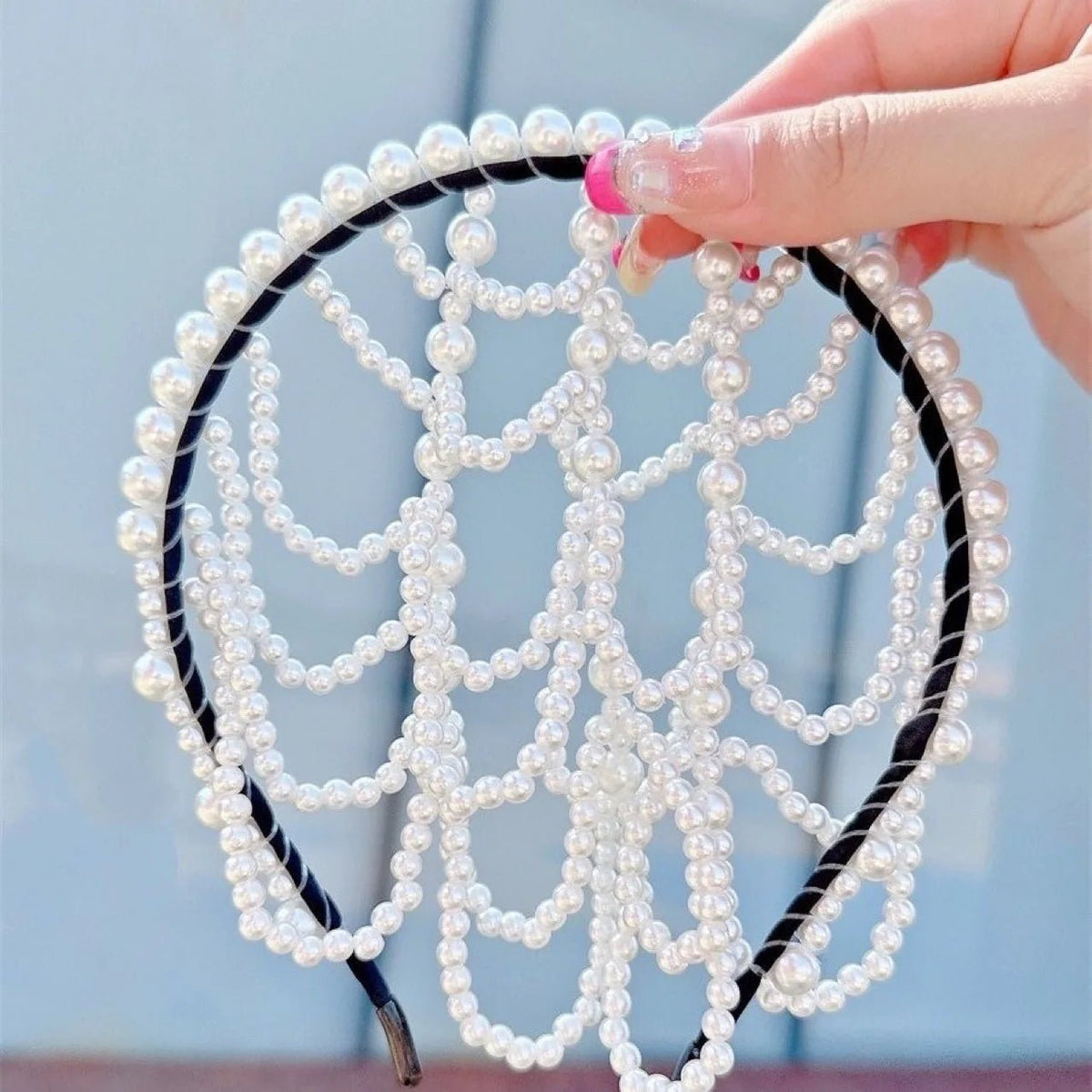 Pearl Tassel Forehead-Drape Bridal Headband - Luzilly Bridal & Apparel