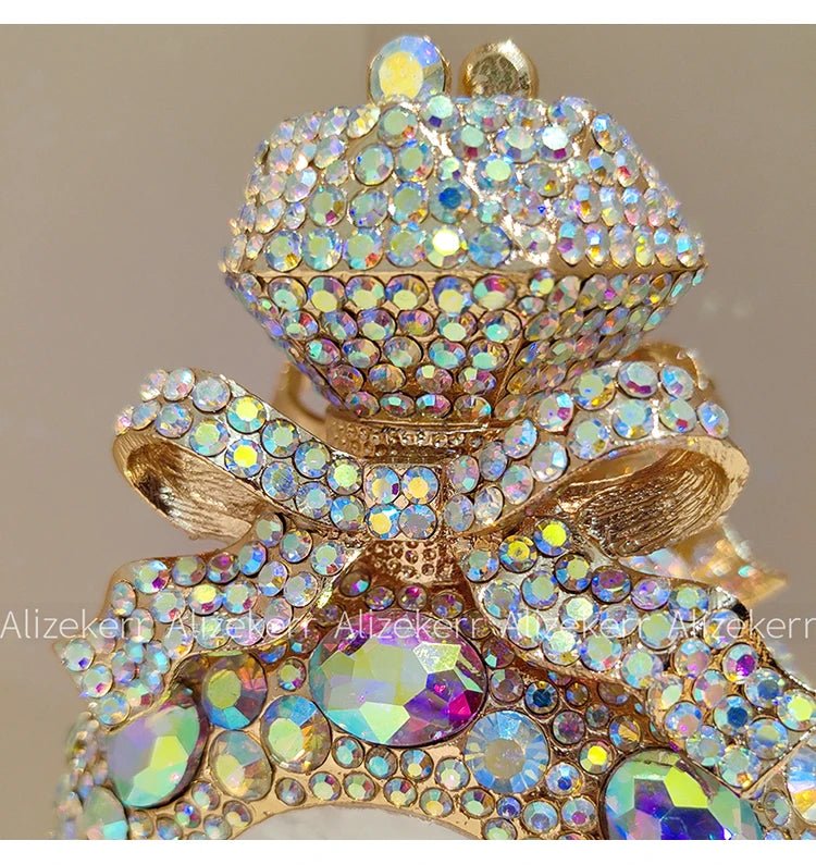 Perfume Bottle Crystal Evening Clutch - Luzilly Bridal & Apparel
