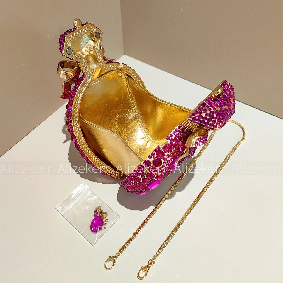 Perfume Bottle Crystal Evening Clutch - Luzilly Bridal & Apparel