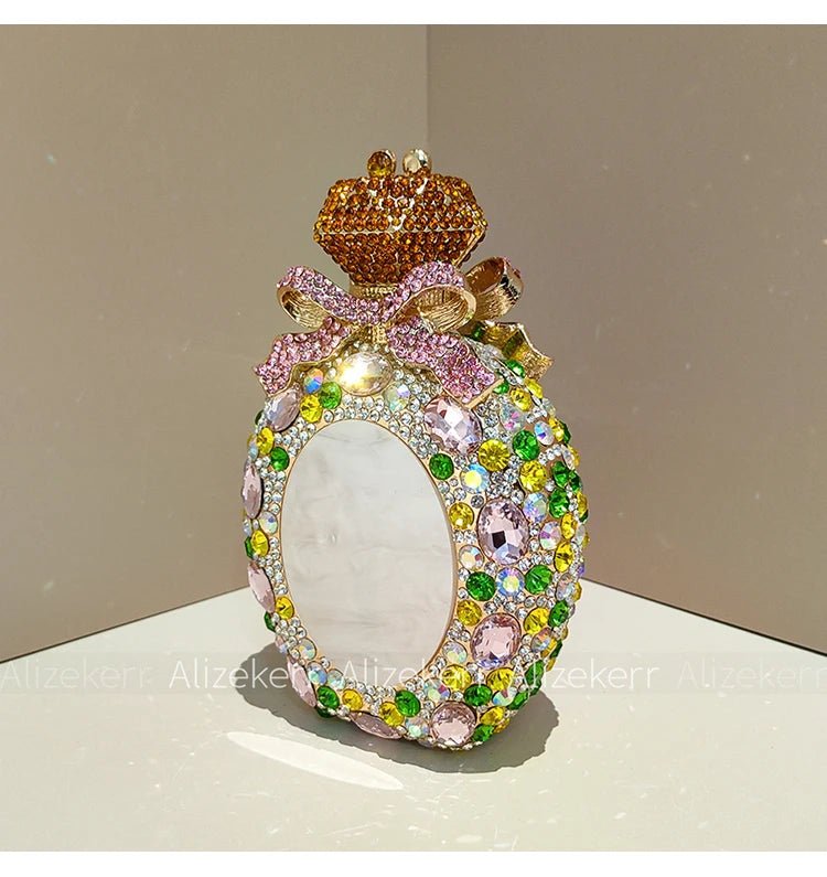Perfume Bottle Crystal Evening Clutch - Luzilly Bridal & Apparel