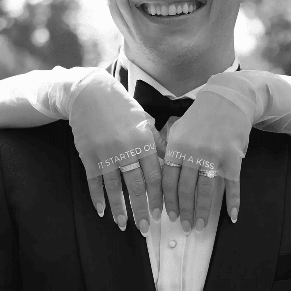 Personalized Long Tulle Fingerless Bridal Sleeves - Luzilly Bridal & Apparel