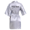 Personalized Name and Date Faux-Silk Bridal Robe - Luzilly Bridal & Apparel