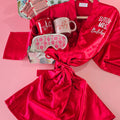 Personalized Red Satin Robe - Luzilly Bridal & Apparel