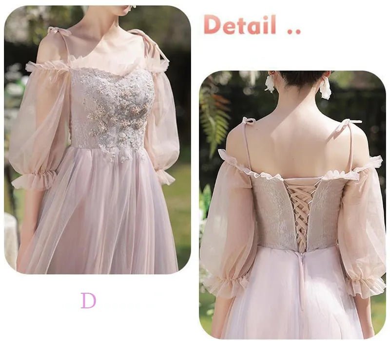 Pink Flowy Bridesmaid Dress - Luzilly Bridal & Apparel