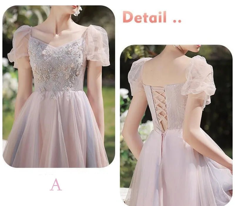 Pink Flowy Bridesmaid Dress - Luzilly Bridal & Apparel