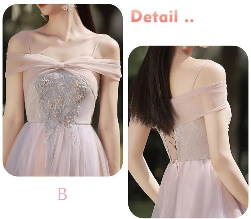 Pink Flowy Bridesmaid Dress - Luzilly Bridal & Apparel