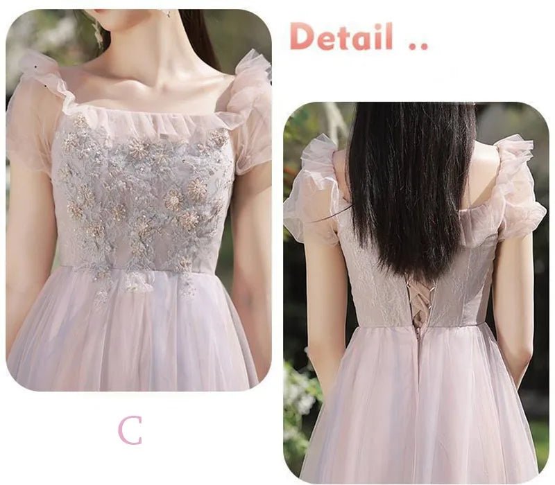Pink Flowy Bridesmaid Dress - Luzilly Bridal & Apparel