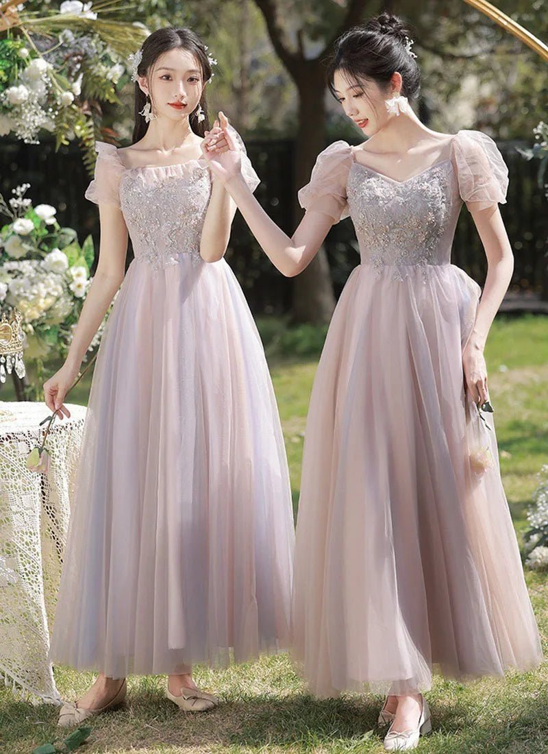 Pink Flowy Bridesmaid Dress - Luzilly Bridal & Apparel