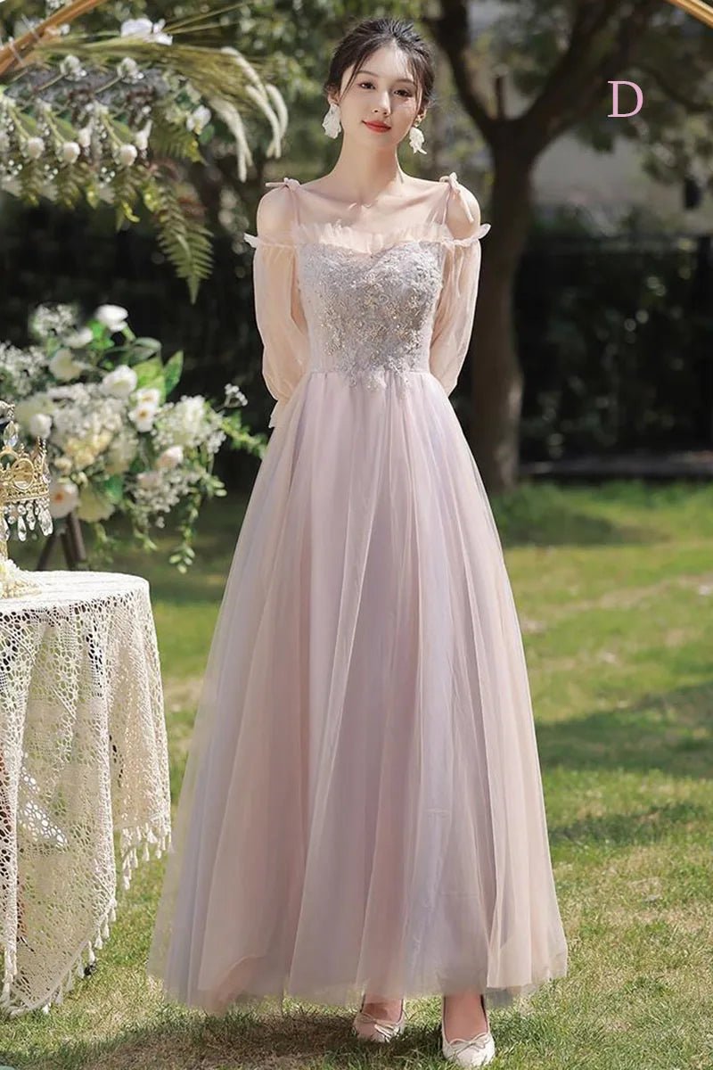 Pink Flowy Bridesmaid Dress - Luzilly Bridal & Apparel