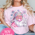 Pink Santa Tee – Holiday Bride T-Shirt - Luzilly Bridal & Apparel