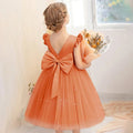 Pink Tulle Backless Bow Flower Girl Dress - Luzilly Bridal & Apparel