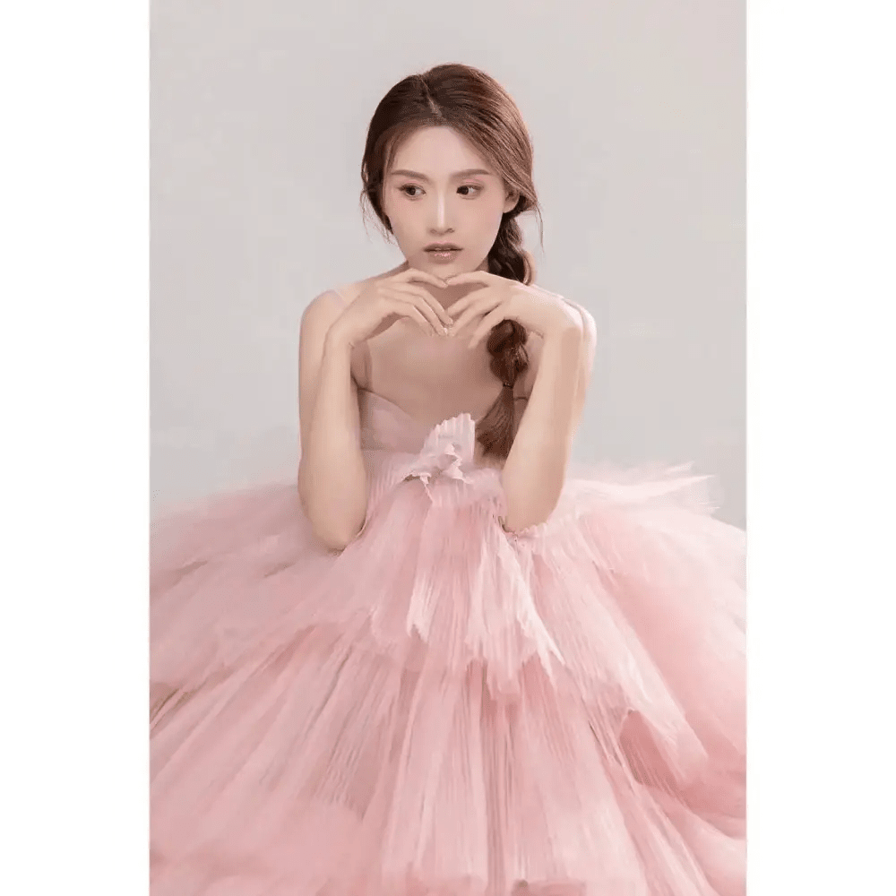 Pink Tulle Photography Gown - Luzilly Bridal & Apparel
