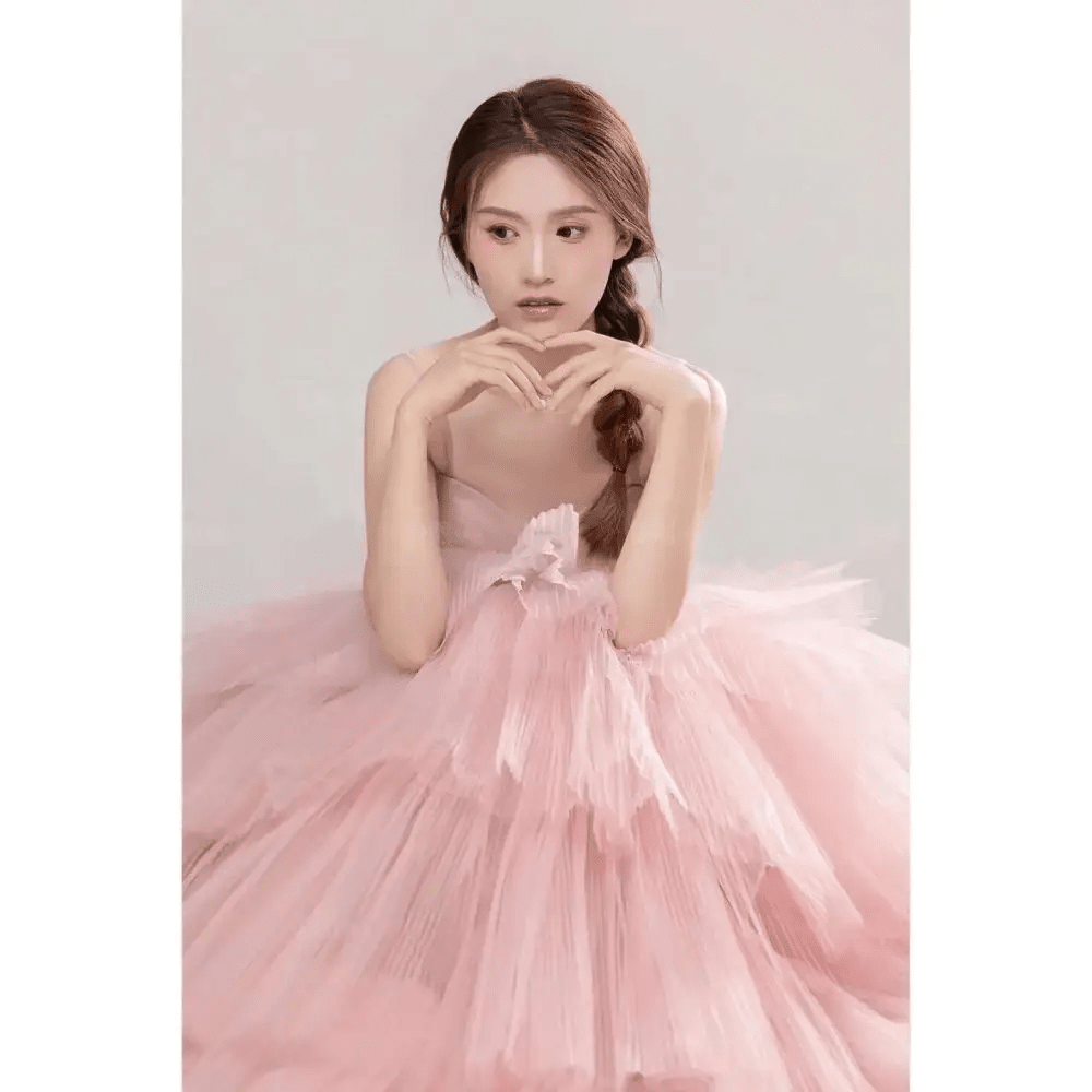 Pink Tulle Photography Gown - Luzilly Bridal & Apparel