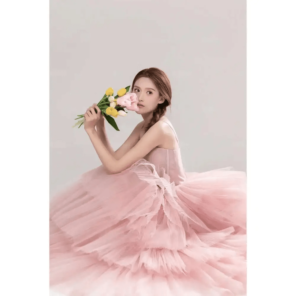 Pink Tulle Photography Gown - Luzilly Bridal & Apparel