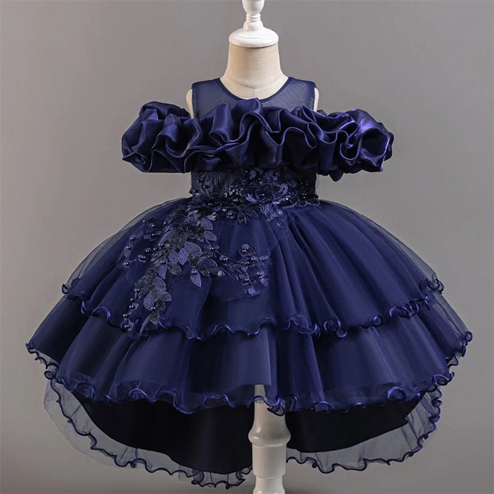 Pink Tulle Princess Flower Girl Dress - Luzilly Bridal & Apparel