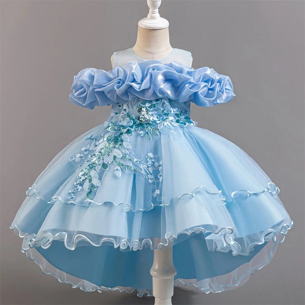 Pink Tulle Princess Flower Girl Dress - Luzilly Bridal & Apparel