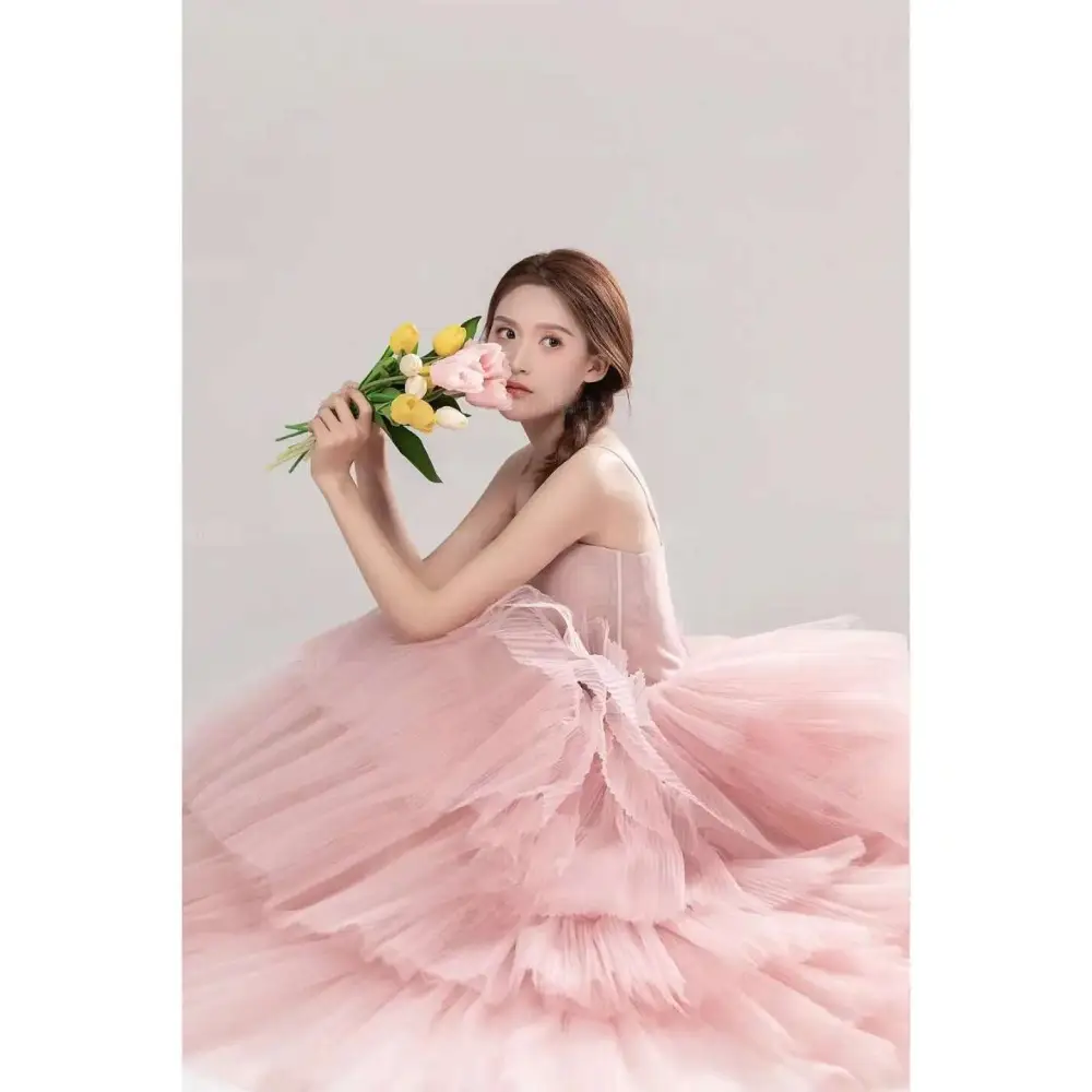 Pink Tulle Photography Gown