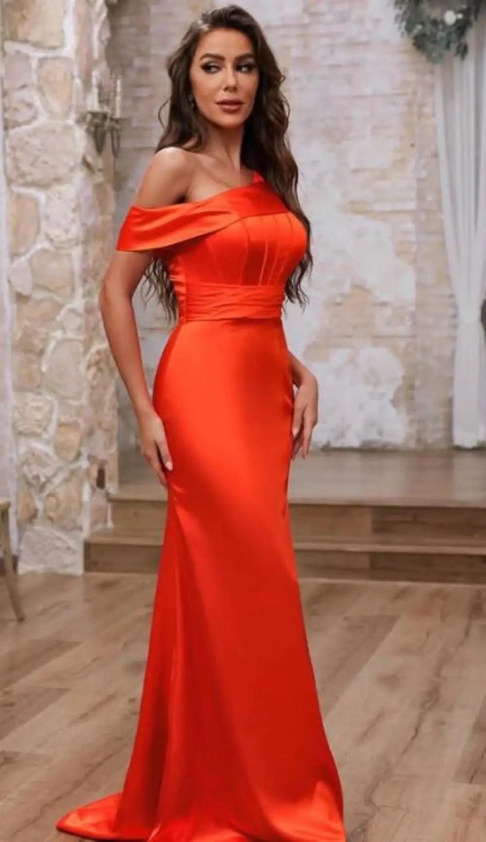 Pleated One-Shoulder Mermaid Bridesmaid Dress - Luzilly Bridal & Apparel